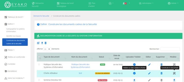 Gestion documentaire cadre sécurité — Eyako