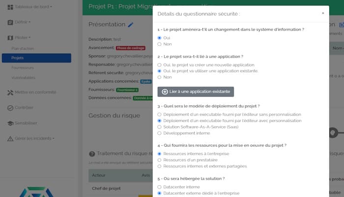 Questionnaire sécurité projet — Eyako